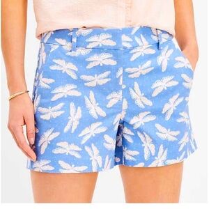 NWT - Loft The Riviera Short Blue Dragonfly 4" Inseam